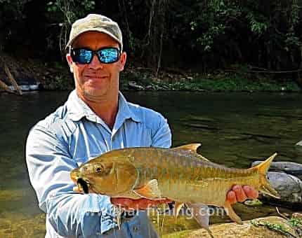 Tørfluefiskeri Mahseer Thailand 2022