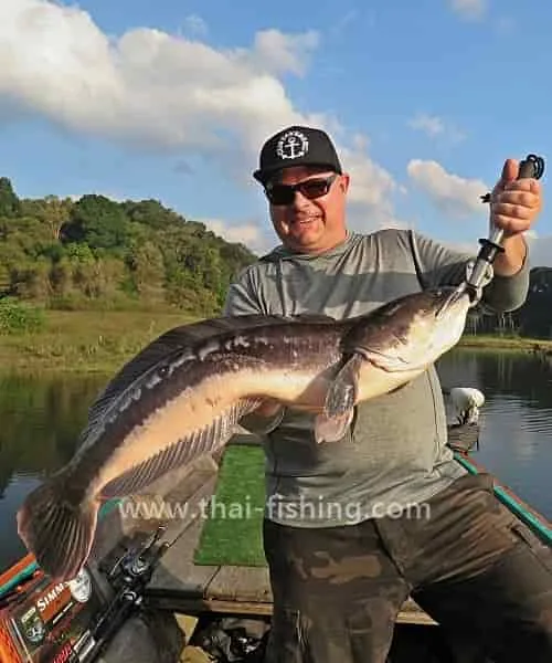 Top-water lure fishing for Giant Snakehead in Thailand